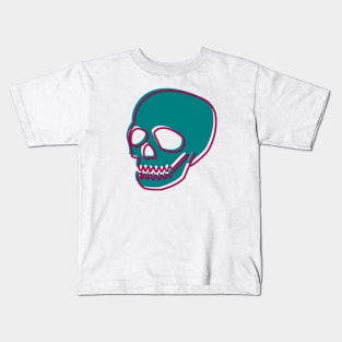 Teal Skull Kids T-Shirt